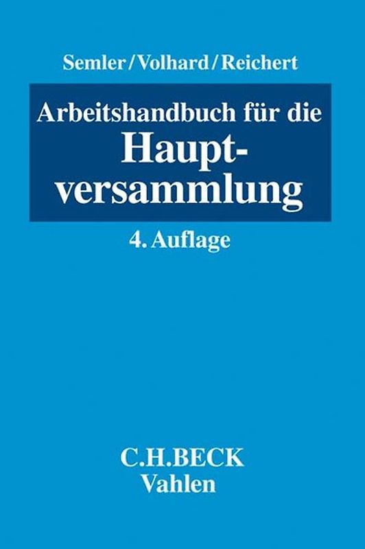 Arbeitshandbuch für die Hauptversammlung