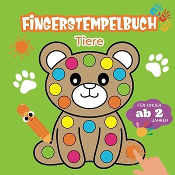 Fingerstempelbuch Ab 2 Jahren: 50 Tiere - Fingerstempeln, Malen und Basteln! Das ultimative Fingerabdruck Malbuch für Kinder - Kreatives Bastelbuch ... Beliebtes Stempelbuch bei Jungen und Mädchen