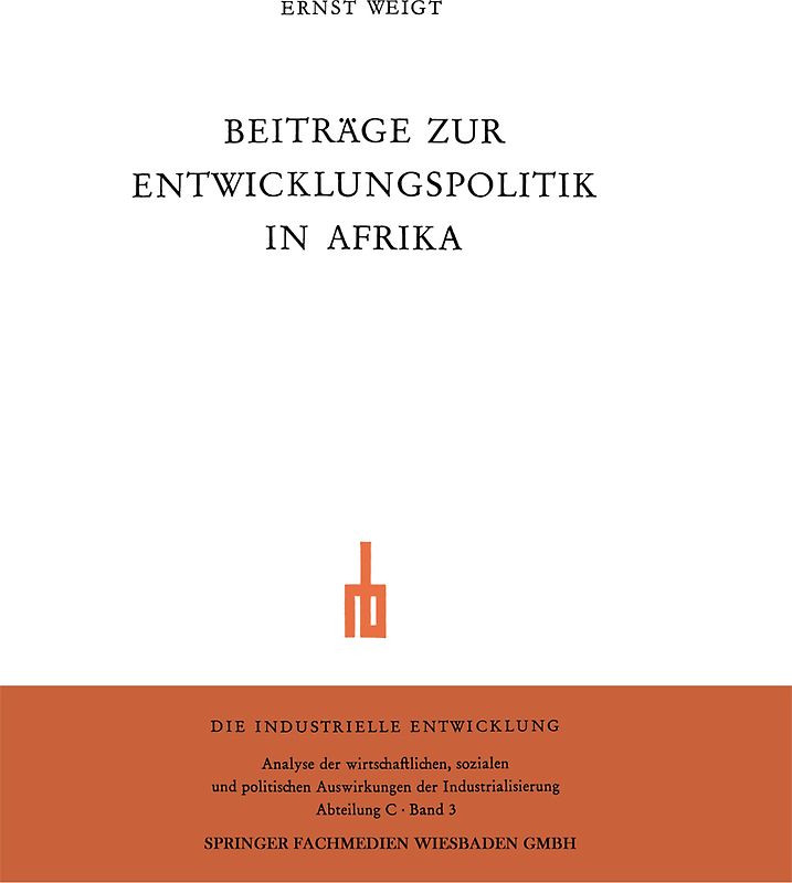 Beiträge zur Entwicklungspolitik in Afrika