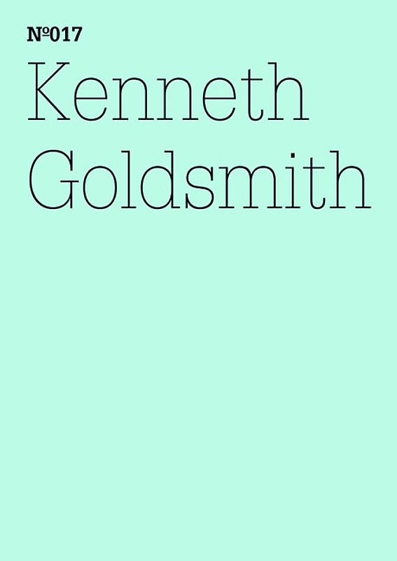 Kenneth Goldsmith. Brief an Bettina Funcke