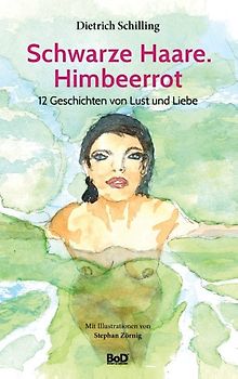 Schwarze Haare. Himbeerrot