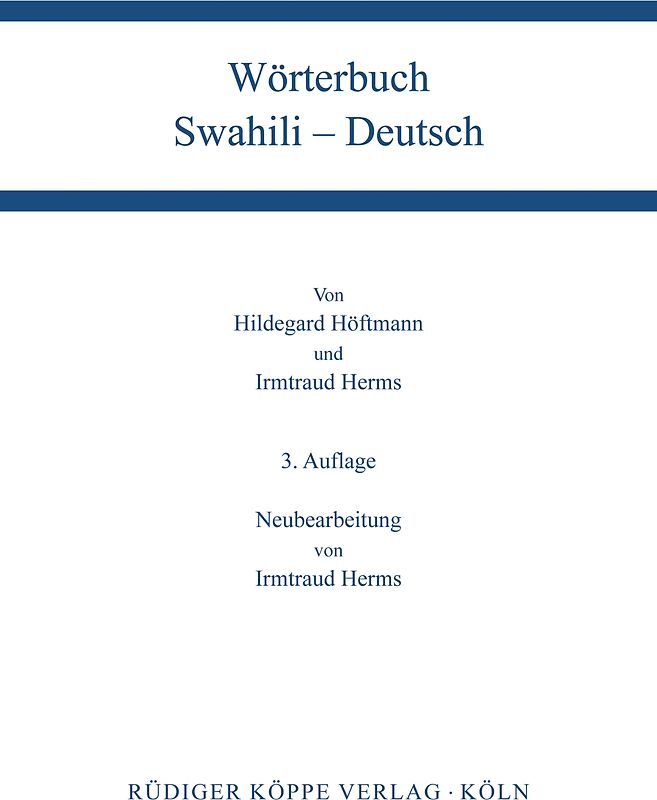 Wörterbuch Swahili-Deutsch