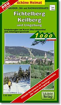 Wander-, Ski- und Radwanderkarte Fichtelberg /Keilberg und Umgebung