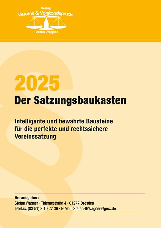 Der Satzungsbaukasten 2025