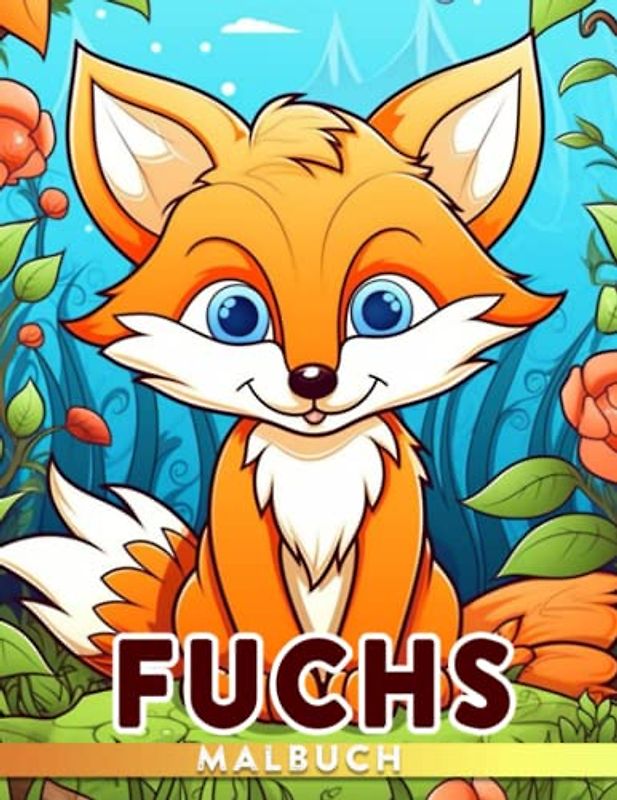 Fuchs Malbuch: Entdecke die Tierwelt mit intelligenten Tieren | Über 30 Seiten hochwertiger Bilder zur Entspannung und Stressabbau.