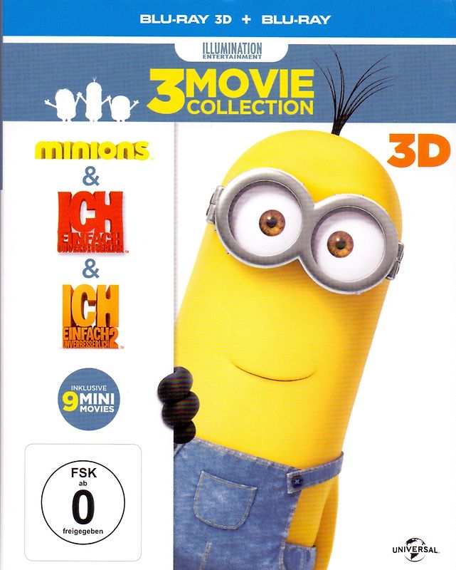3 Movie Collection: Minions, Ich - Einfach Unverbesserlich, Ich - Einfach Unverbesserlich 2 [Blu-ray 3D + Blu-ray, 6 Discs] 3D Blu-ray Disc