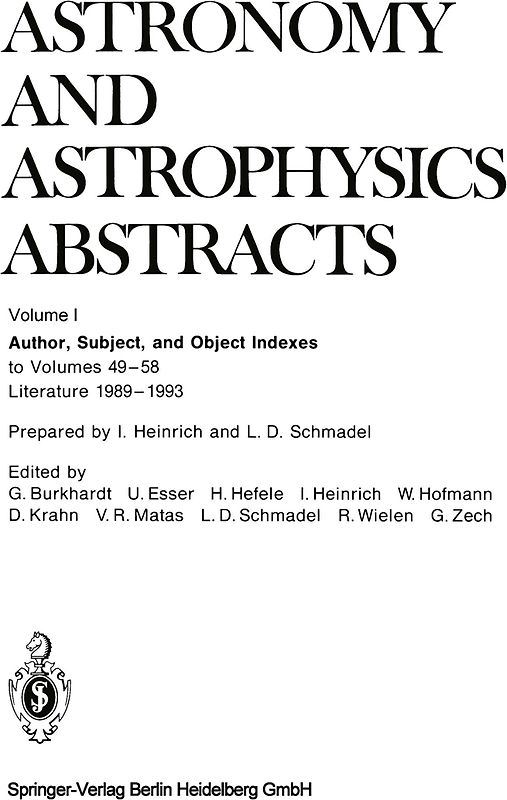 Author, Subject, and Object Indexes