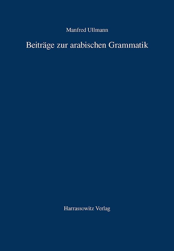 Beiträge zur arabischen Grammatik