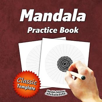 Mandala Practice Book (Classic Template):: 54 Pages – Single Sided | Circular Grid Paper (Polar Graph Paper) | Blank Mandala Paper Templates | Mandala ... Own Mandala Art, Circle Designs, and Patterns