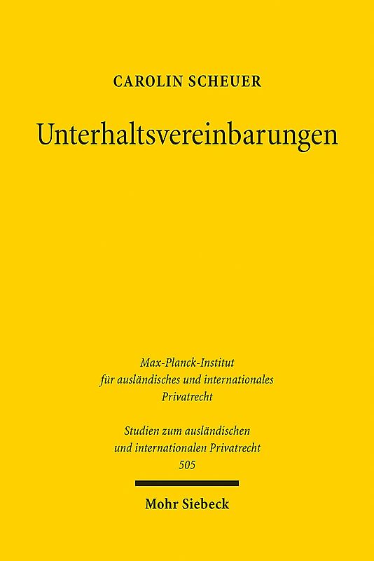 Unterhaltsvereinbarungen