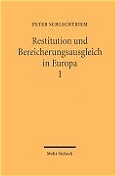 Restitution und Bereicherungsausgleich in Europa