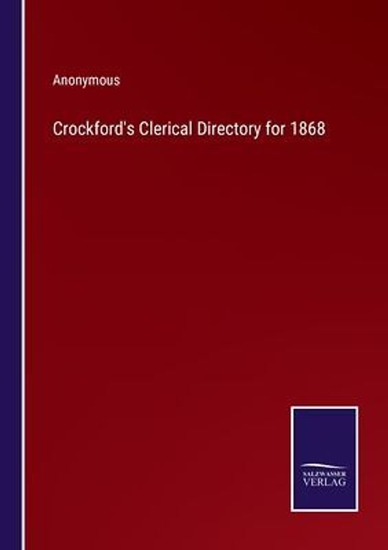 Crockford's Clerical Directory for 1868
