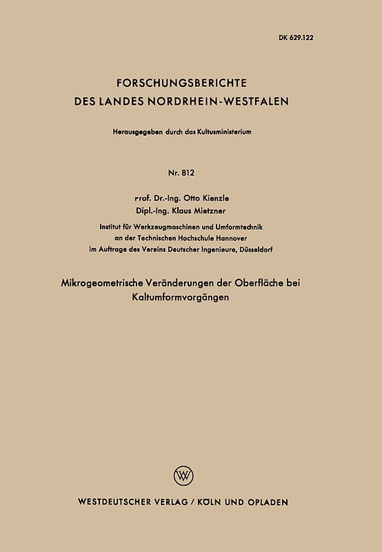 Mikrogeometrische Veränderungen der Oberfläche bei Kaltumformvorgängen