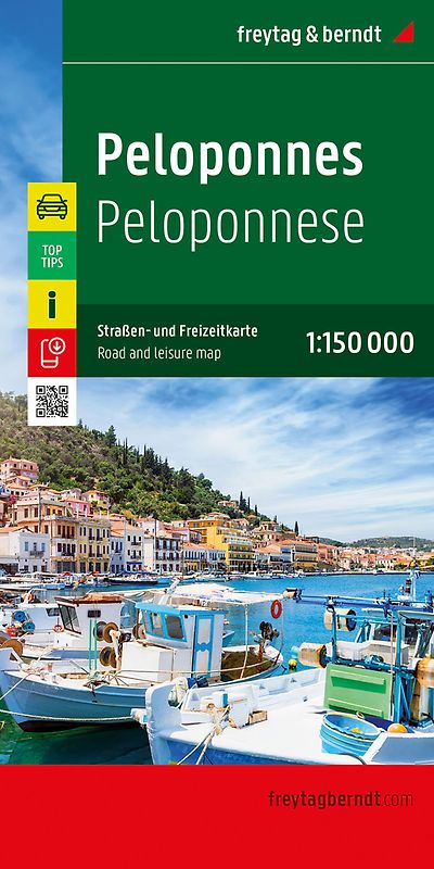 Peloponnes, Straßen- und Freizeitkarte 1:150.000, freytag & berndt