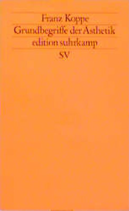 Grundbegriffe der Ästhetik