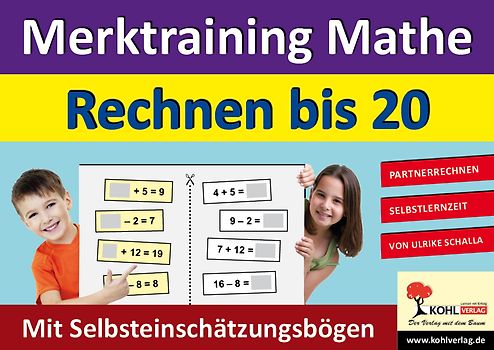 Merktraining Mathe - Rechnen bis 20