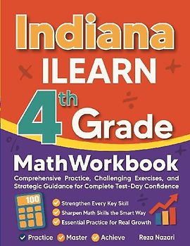 Indiana ILEARN Grade 4 Math Workbook