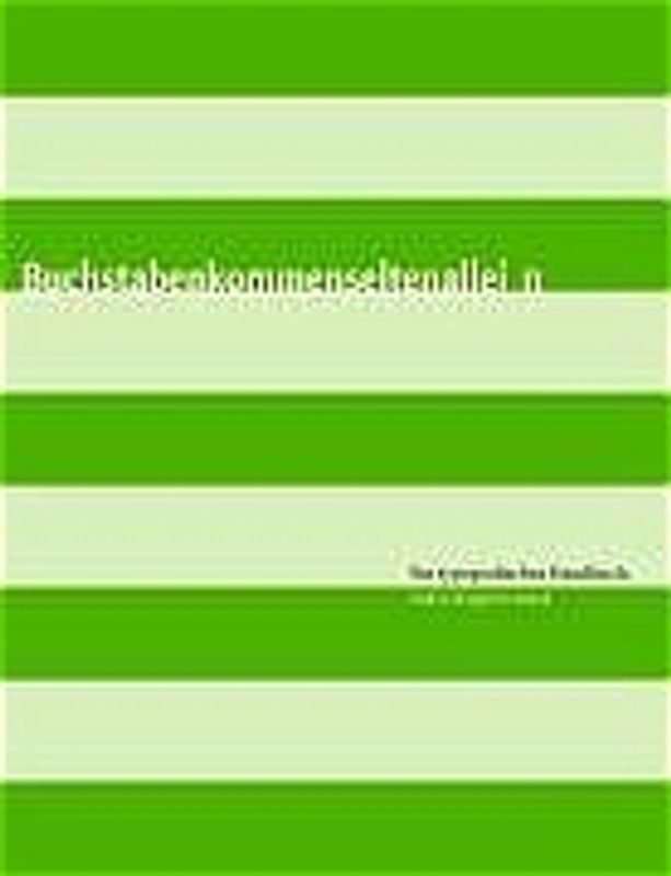 Buchstaben kommen selten allein