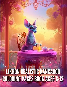 Likhon Realistic Kangaroo Coloring Pages Book Ages 8-12