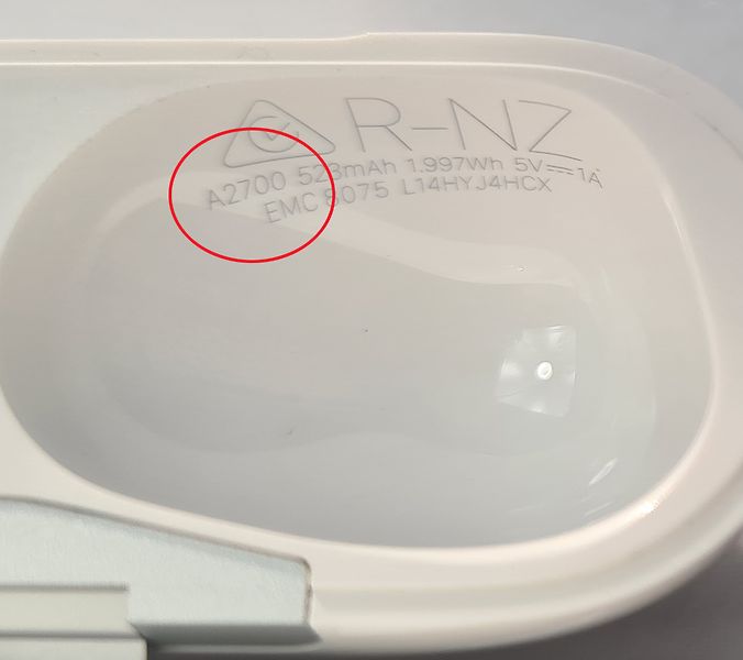 Beispielbild: Wo befindet sich die A-Nummer auf deinem Ladecase