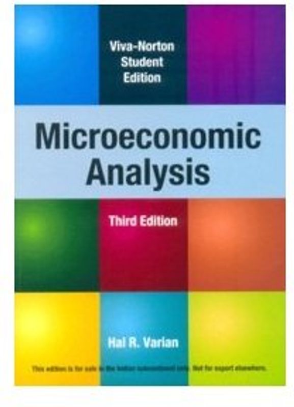 Microeconomic Analysis, 3rd Ed.