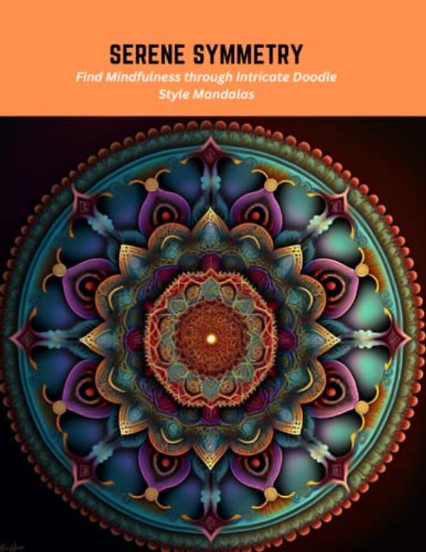 Serene Symmetry: Find Mindfulness through Intricate Doodle Style Mandalas