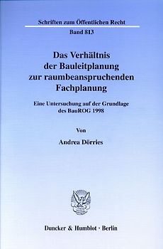 Das Verhältnis der Bauleitplanung zur raumbeanspruchenden Fachplanung.