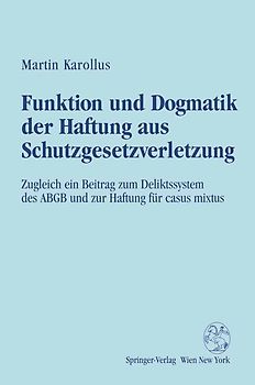 Funktion und Dogmatik der Haftung aus Schutzgesetzverletzung