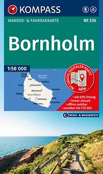 KOMPASS Wanderkarte 236 Bornholm 1:50.000