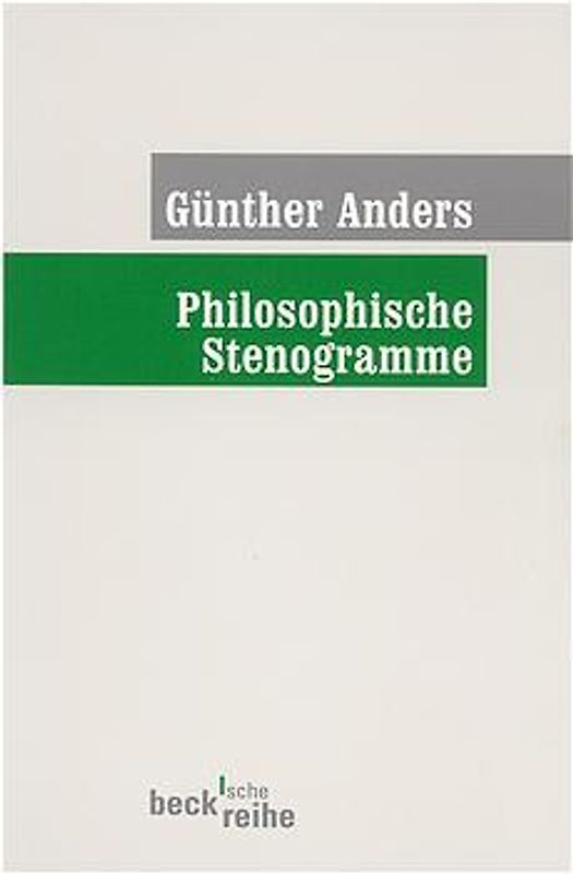 Philosophische Stenogramme