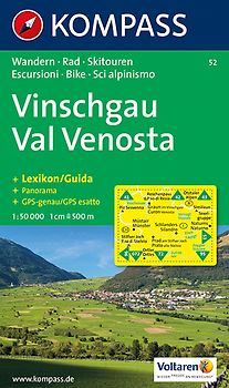 KOMPASS Wanderkarte Vinschgau /Val Venosta