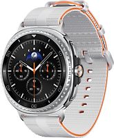 Samsung Galaxy Watch8 Classic 46 mm Boîtier aluminium noir sur Sport Chic M/L blanc [Wi-Fi]
