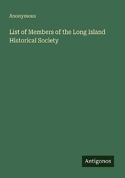 List of Members of the Long Island Historical Society