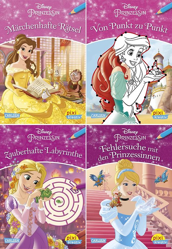 Pixi kreativ 4er-Set 30: 4er-Set 30: Disney: Prinzessin (4x1 Exemplar)