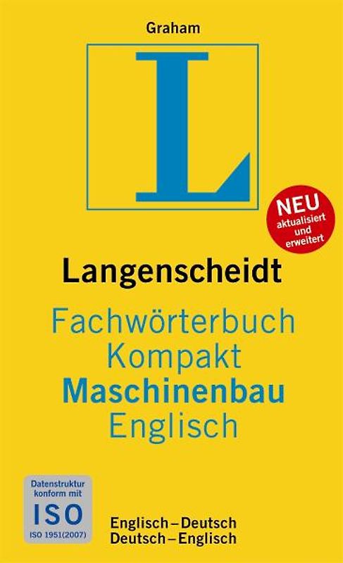 Langenscheidt Fachwörterbuch Kompakt Maschinenbau Englisch. Englisch-Deutsch/Deutsch-Englisch