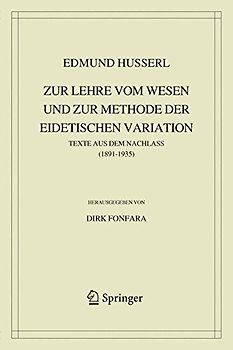 Zur Lehre vom Wesen und zur Methode der eidetischen Variation