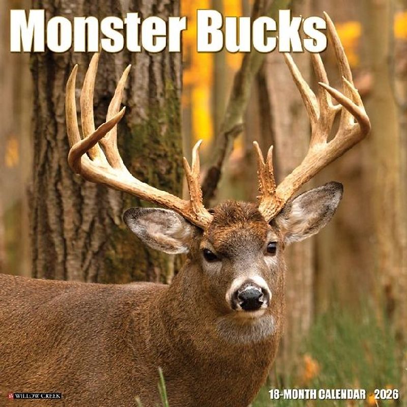 Monster Bucks 2026 12 X 12 Wall Calendar