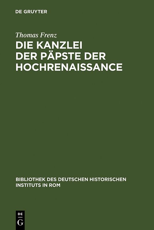 Die Kanzlei der Päpste der Hochrenaissance