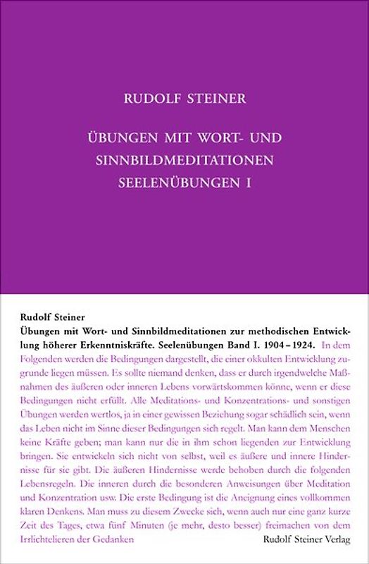 Übungen mit Wort- und Sinnbild-Meditationen zur methodischen Entwicklung höherer Erkenntniskräfte, 1904-1924