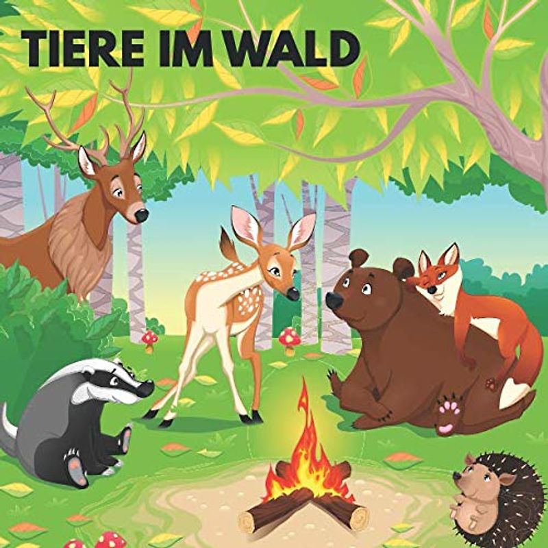 Tiere im Wald: 50 einzigartige Waldtiere zum Ausmalen für Kinder ab 3+ Jahren für zu Hause oder den Kindergarten. Als Kopiervorlage für PädagogInnen geeignet.