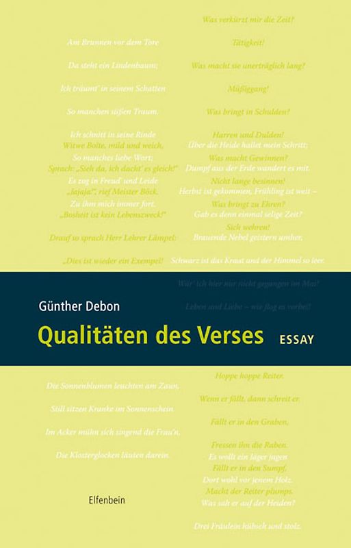 Qualitäten des Verses