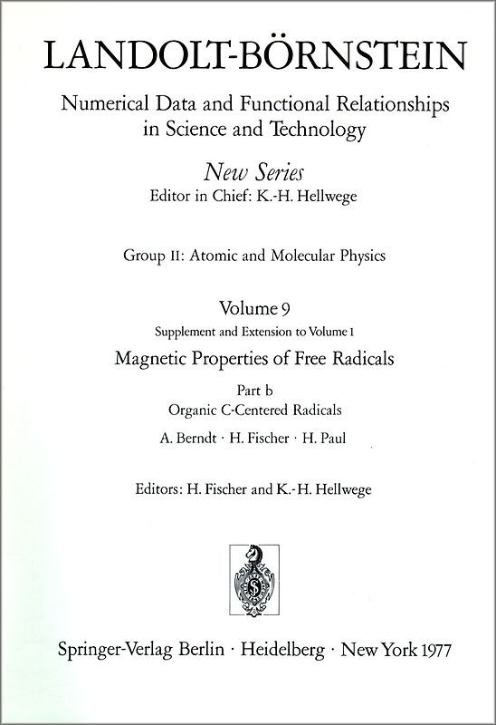 Organic C-Centered Radicals / Organische Radikale mit C als Zentralatom