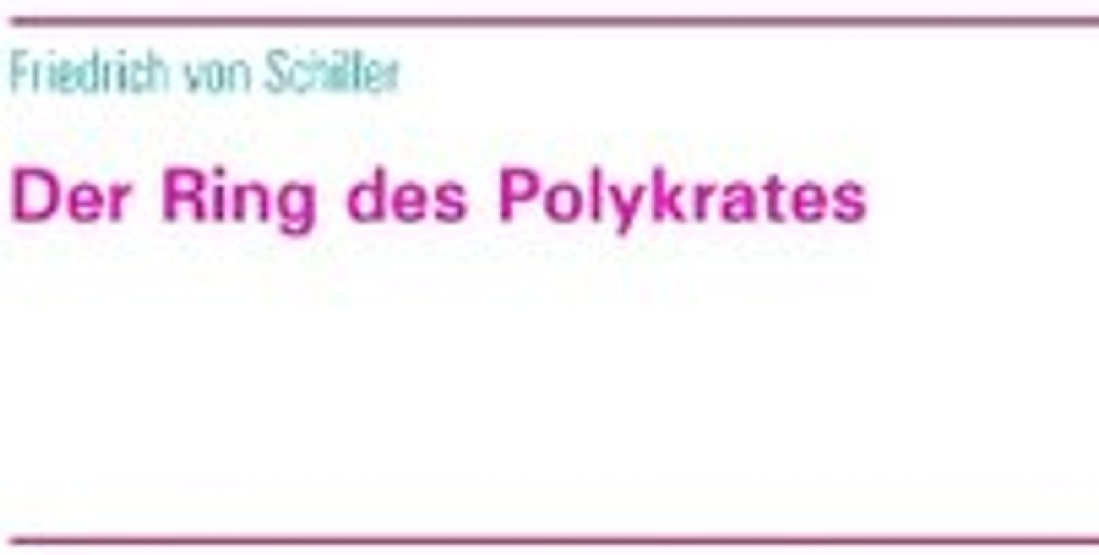 Der Ring des Polykrates