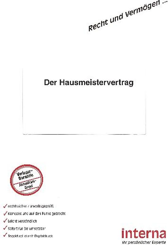 Der Hausmeistervertrag