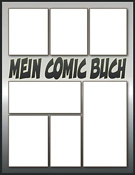 100 Vorlagen für Zeichnen Lernen Comics: Comic Selber Zeichnen Blanko Buch Geschenk für Comic Fan, Erwachsene & Kinder (A4 Comic Papier Leer)