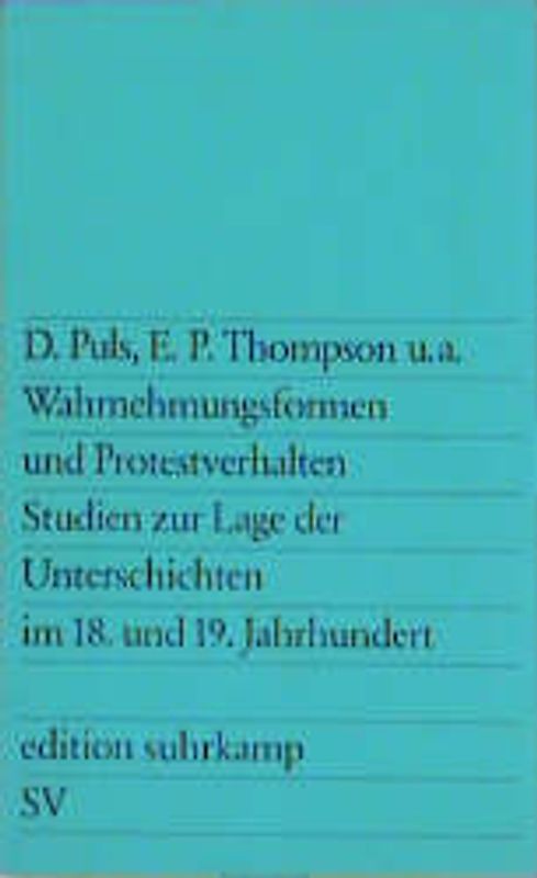 Wahrnehmungsformen und Protestverhalten