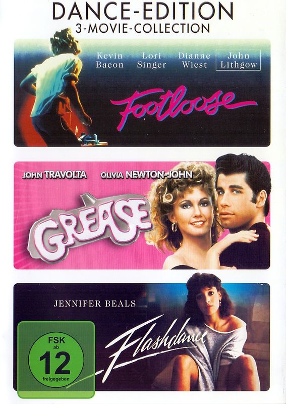 Footloose / Grease / Flashdance [3 DVDs, Dance-Edition] DVD