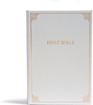 CSB Family Bible, White Bonded Leather Over Board