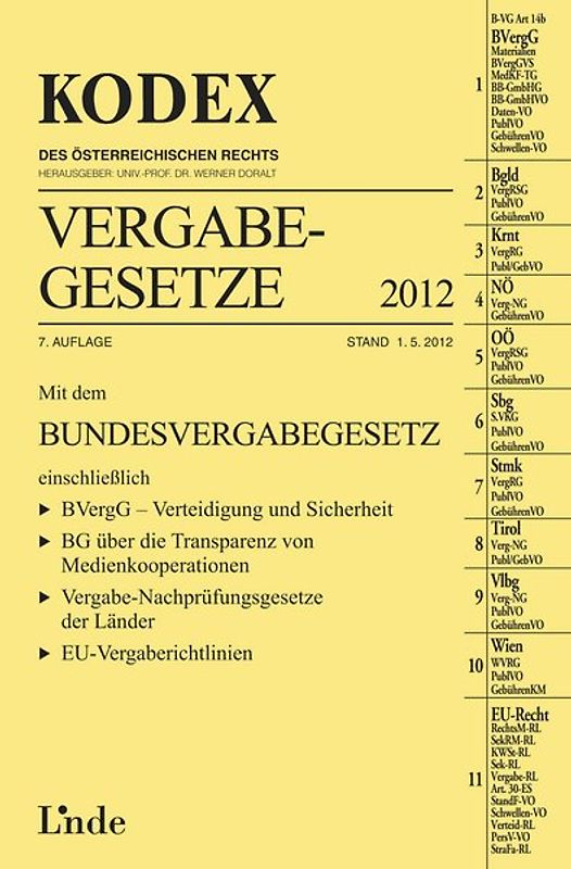 KODEX Vergabegesetze 2012