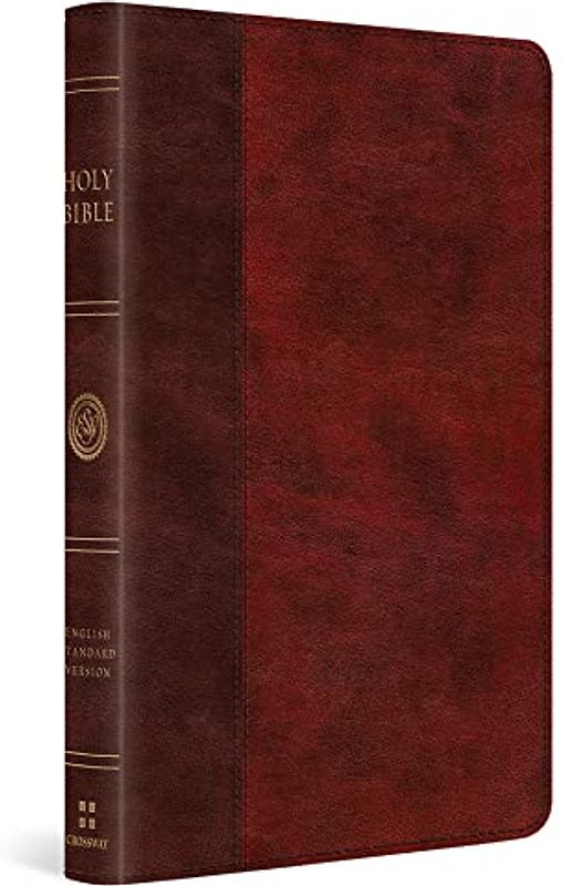 ESV Large Print Thinline Bible (Trutone, Burgundy/Red, Timeless Design)